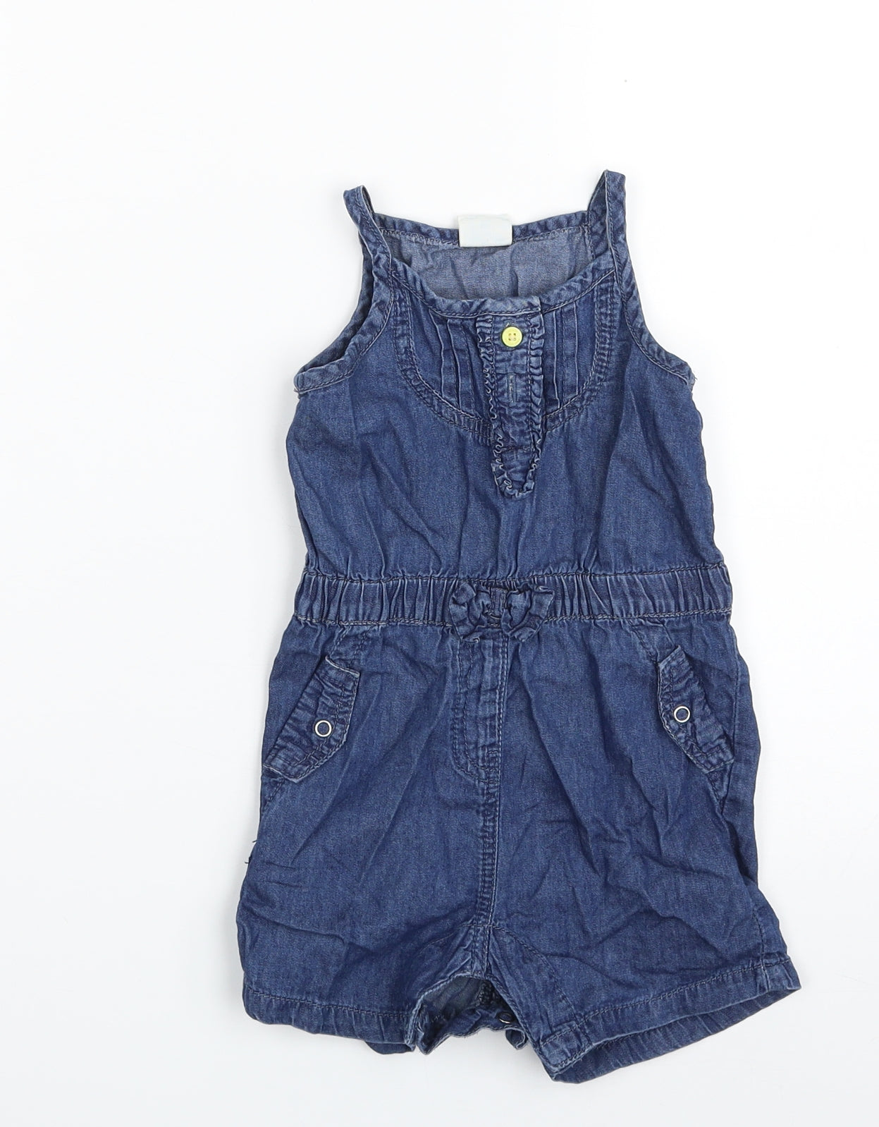 Babyoye Baby Blue  100% Cotton Babygrow One-Piece Size 12-18 Months  Snap