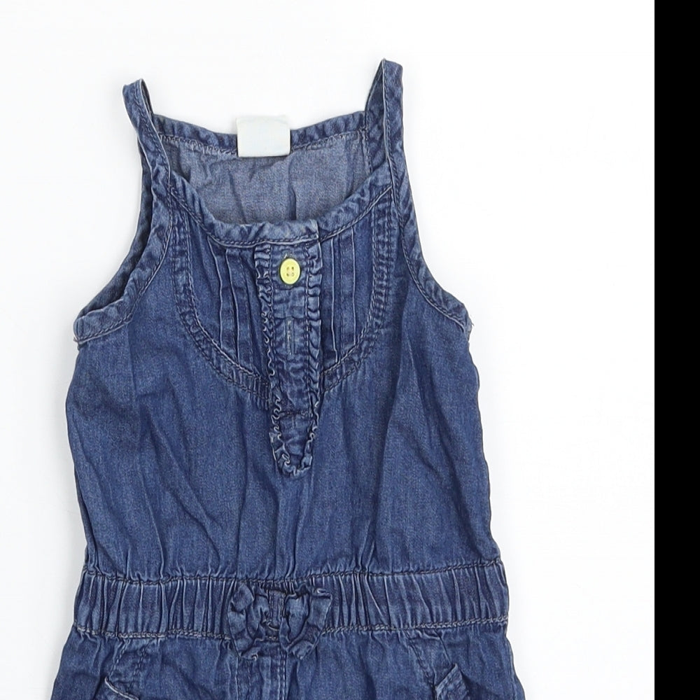 Babyoye Baby Blue  100% Cotton Babygrow One-Piece Size 12-18 Months  Snap
