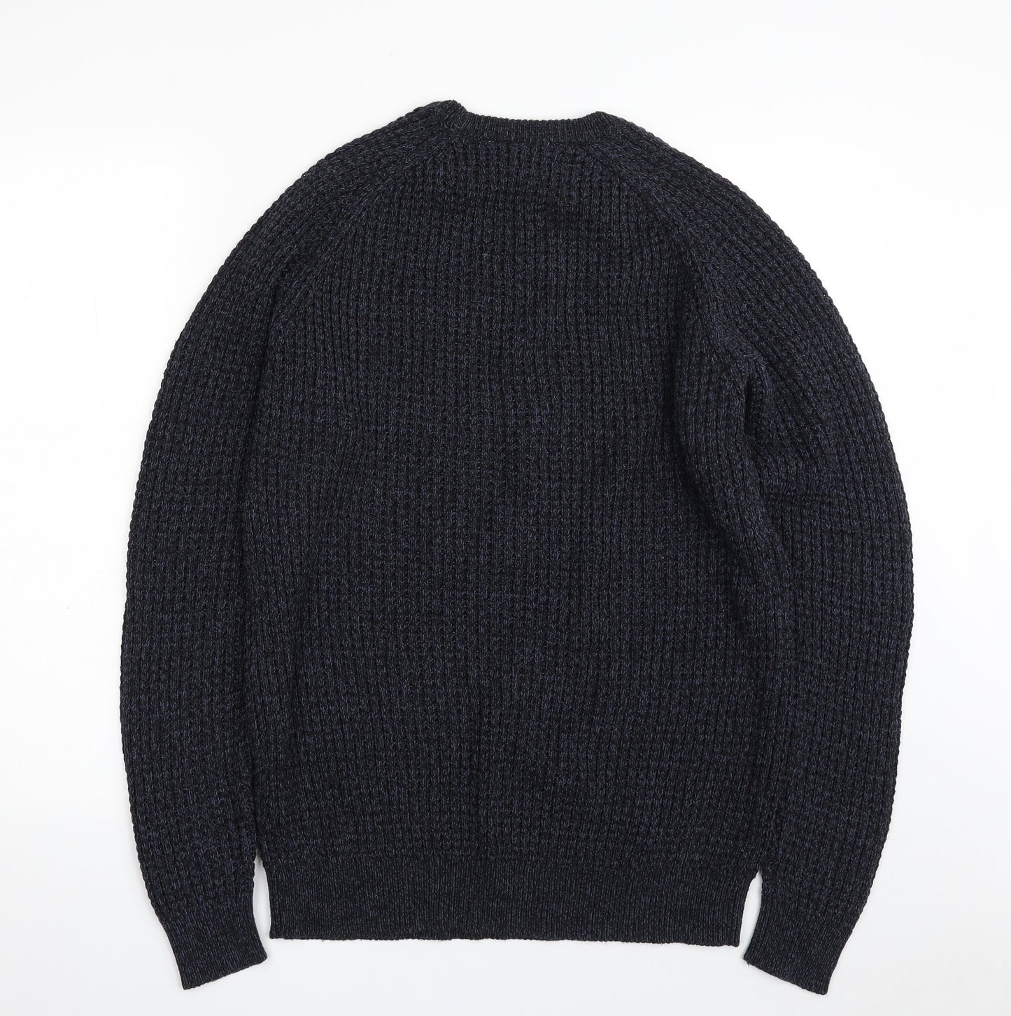 Pep&Co Mens Blue Crew Neck  Cotton Pullover Jumper Size M