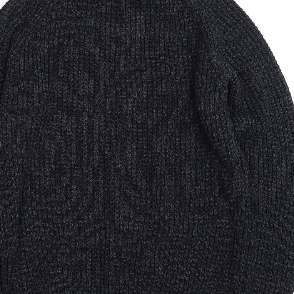 Pep&Co Mens Blue Crew Neck  Cotton Pullover Jumper Size M
