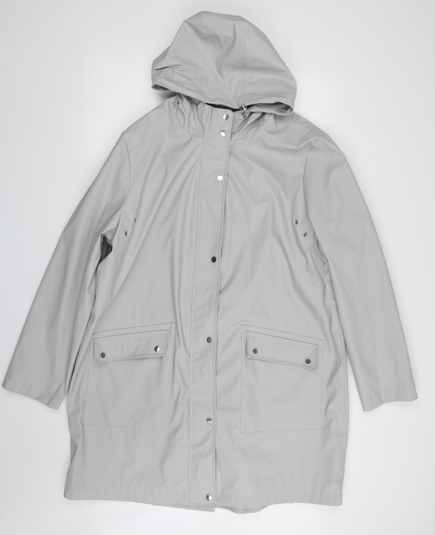F&F Womens Grey   Rain Coat Coat Size 22  Zip