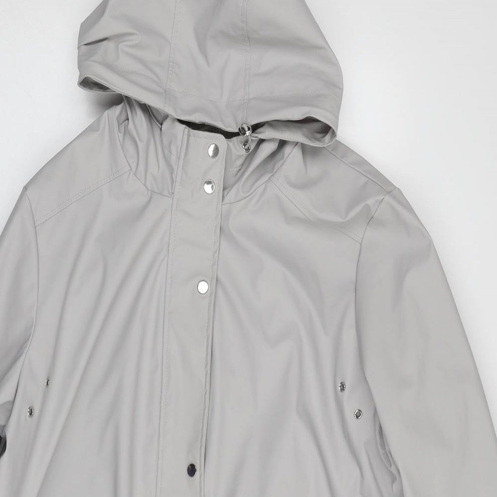 F&F Womens Grey   Rain Coat Coat Size 22  Zip