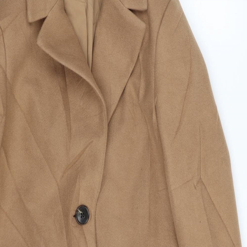 Marks and Spencer Womens Brown   Overcoat Coat Size 8  Button