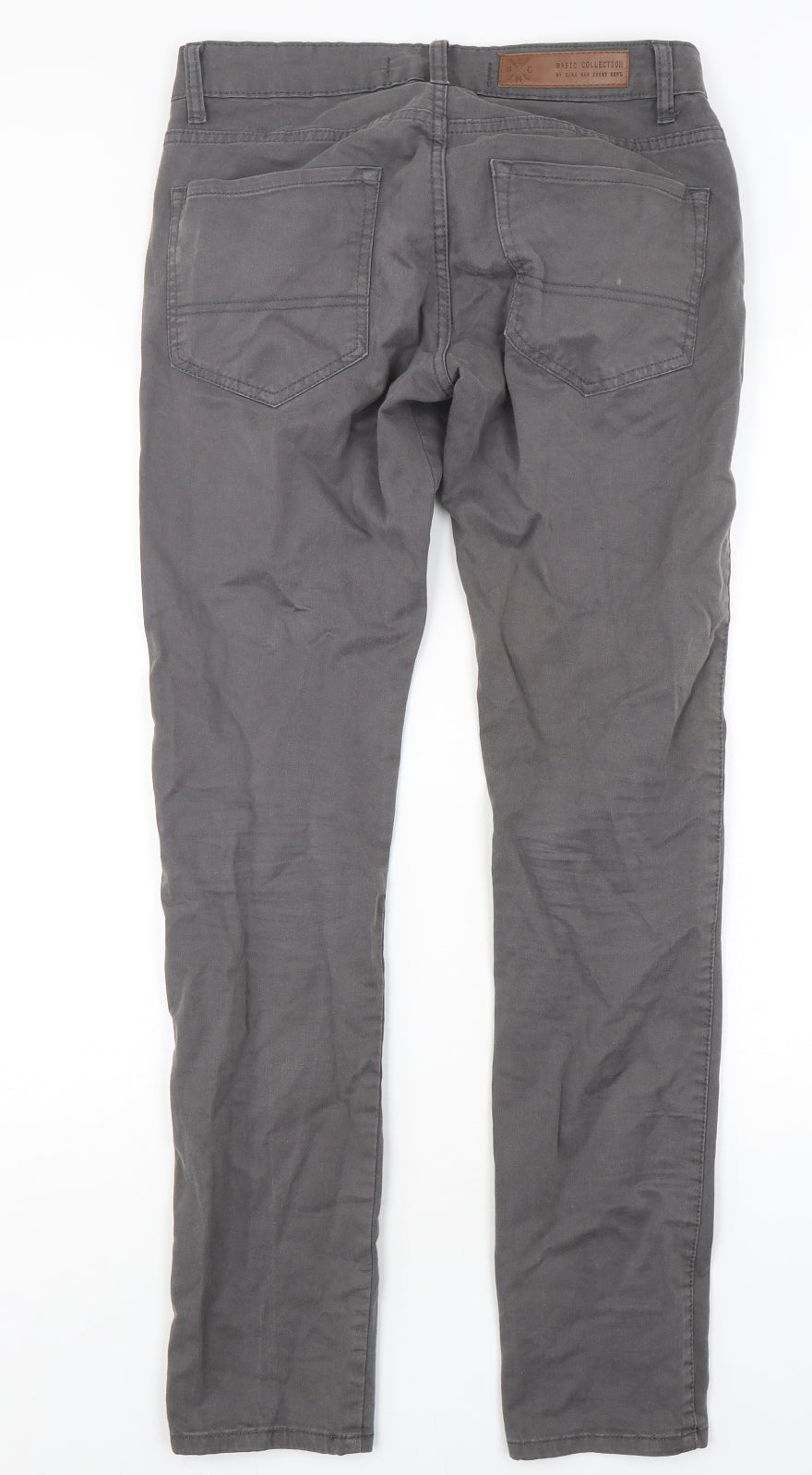Zara Mens Grey  Cotton Straight Jeans Size 32 L32 in Regular