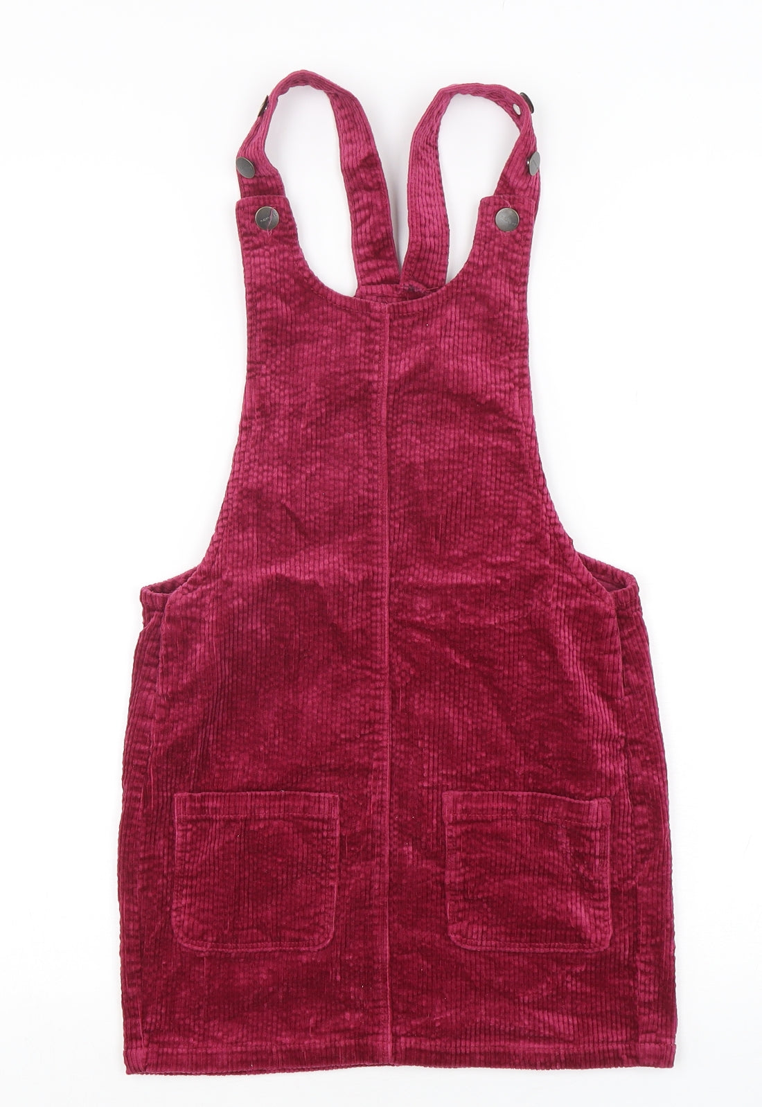 nameit Girls Purple  Cotton Pinafore/Dungaree Dress  Size 10 Years  Round Neck