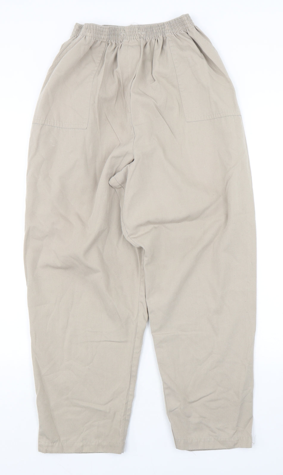 Bonmarché Womens Beige  Polyester Chino Trousers Size 18 L27 in Regular