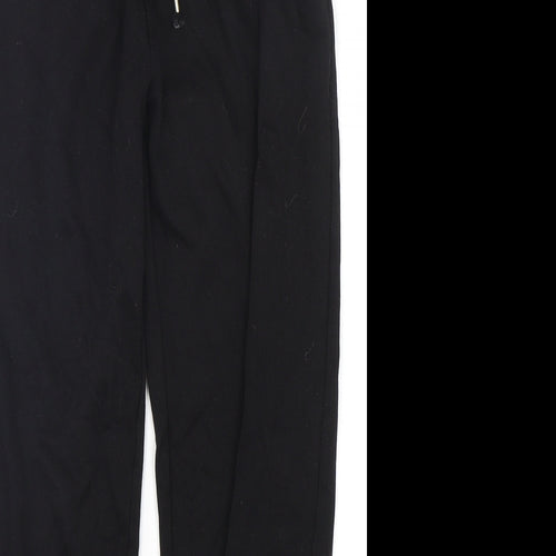 New Look Womens Black  Polyester Sweatpants Trousers Size 6 L26 in Regular Drawstring