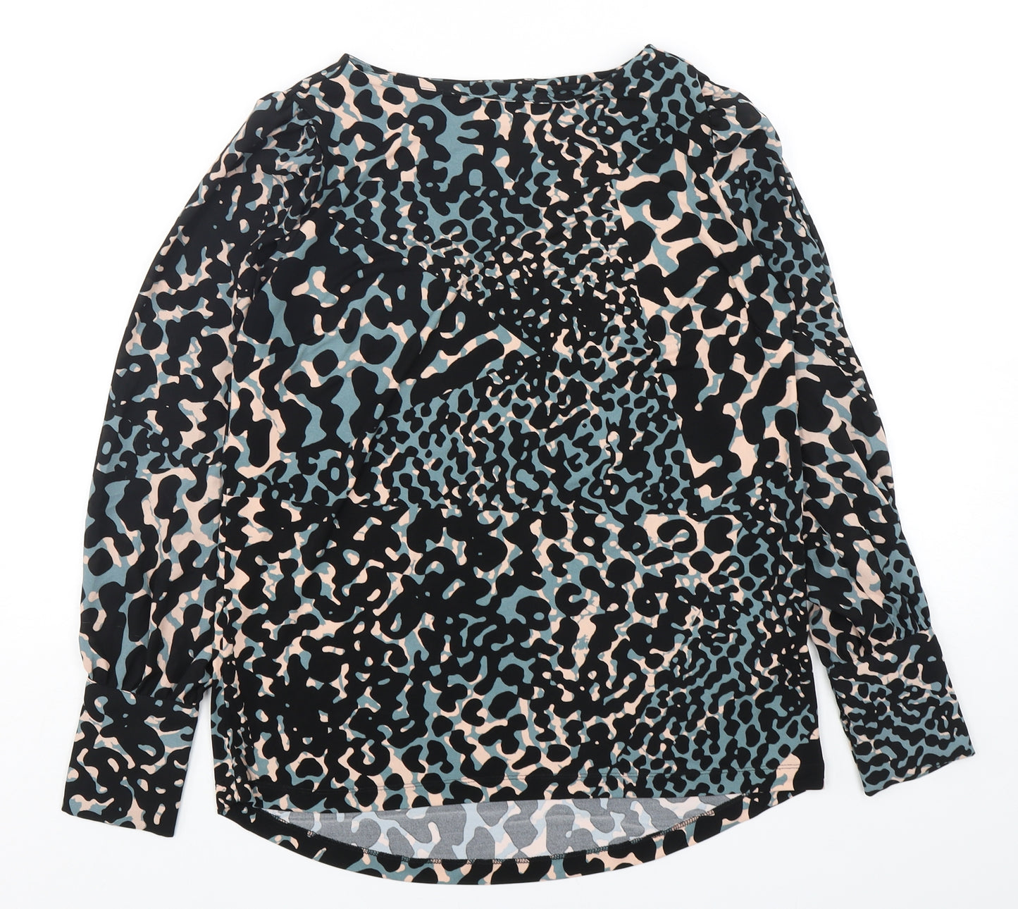 NEXT Womens Multicoloured Animal Print Polyester Basic Blouse Size 10 Round Neck