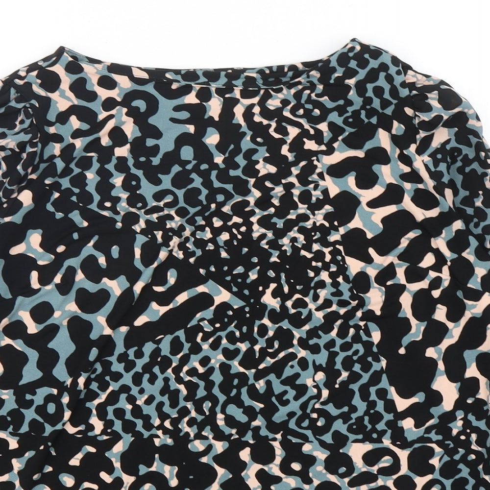 NEXT Womens Multicoloured Animal Print Polyester Basic Blouse Size 10 Round Neck