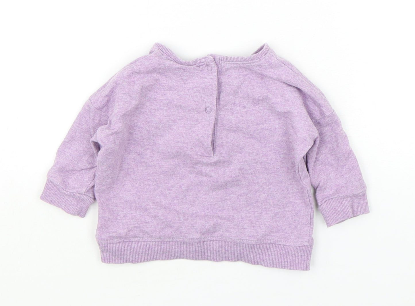 NEXT Girls Purple  Cotton Pullover Jumper Size 3-6 Months  Pullover