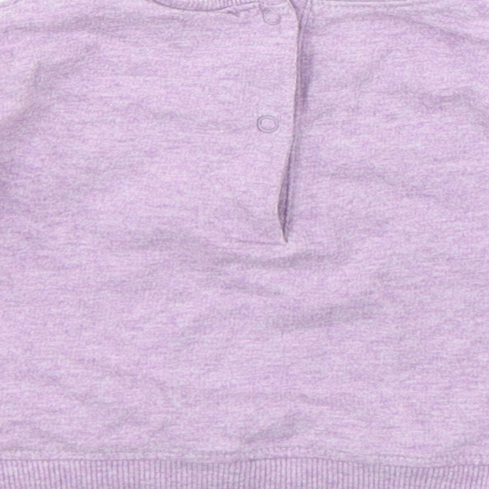 NEXT Girls Purple  Cotton Pullover Jumper Size 3-6 Months  Pullover