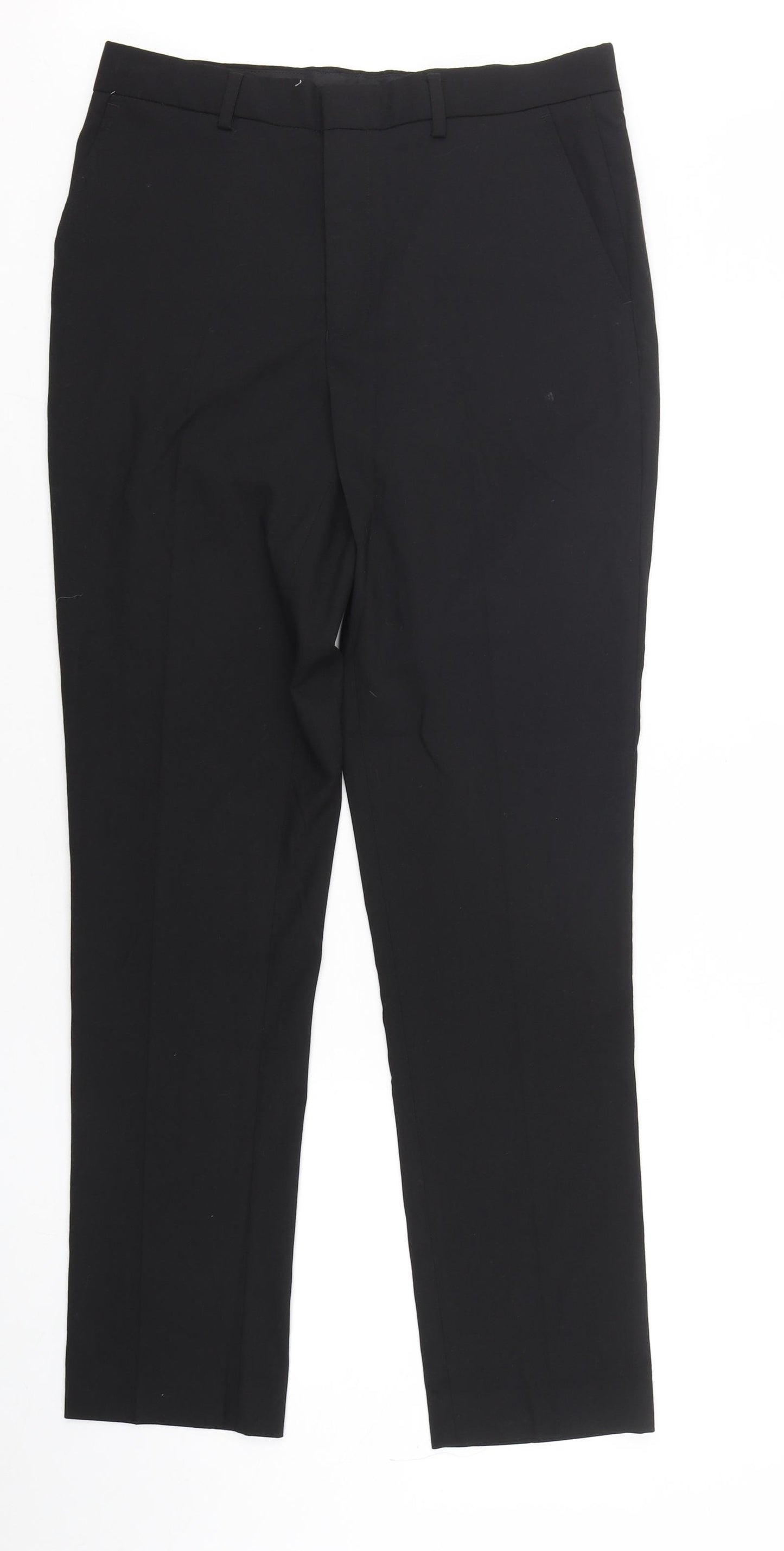 River Island  Mens Black  Polyester Trousers  Size 32 L34 in Regular
