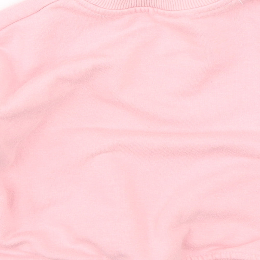 Zara Girls Pink  Polyester Pullover Jumper Size 12-18 Months  Pullover