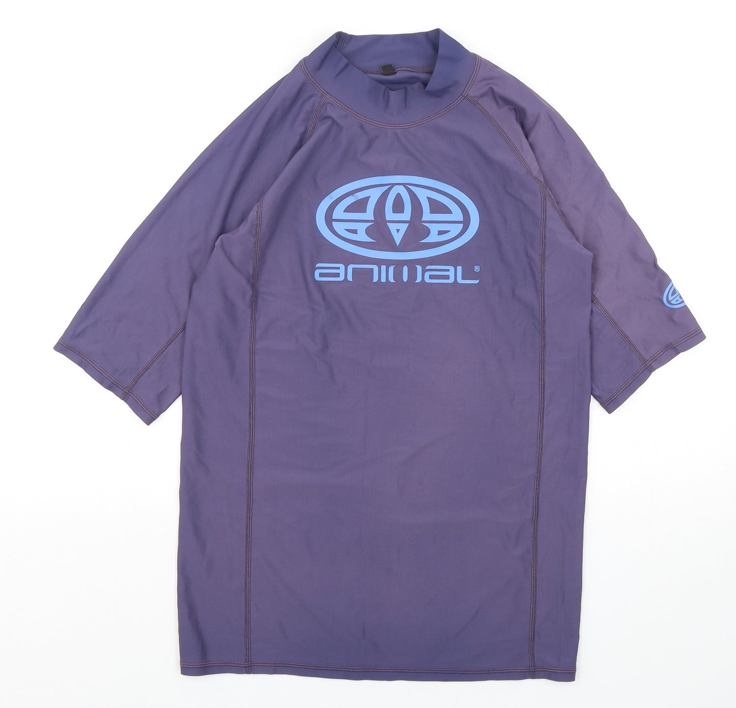 Animal Boys Purple  Polyamide Basic T-Shirt Size 15-16 Years Mock Neck