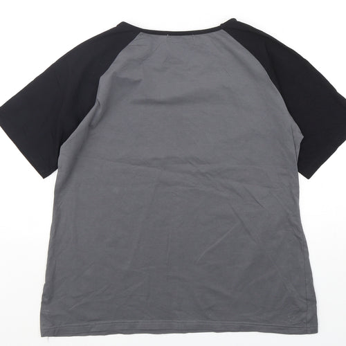 Aiboria Mens Multicoloured  Polyester  T-Shirt Size M Round Neck