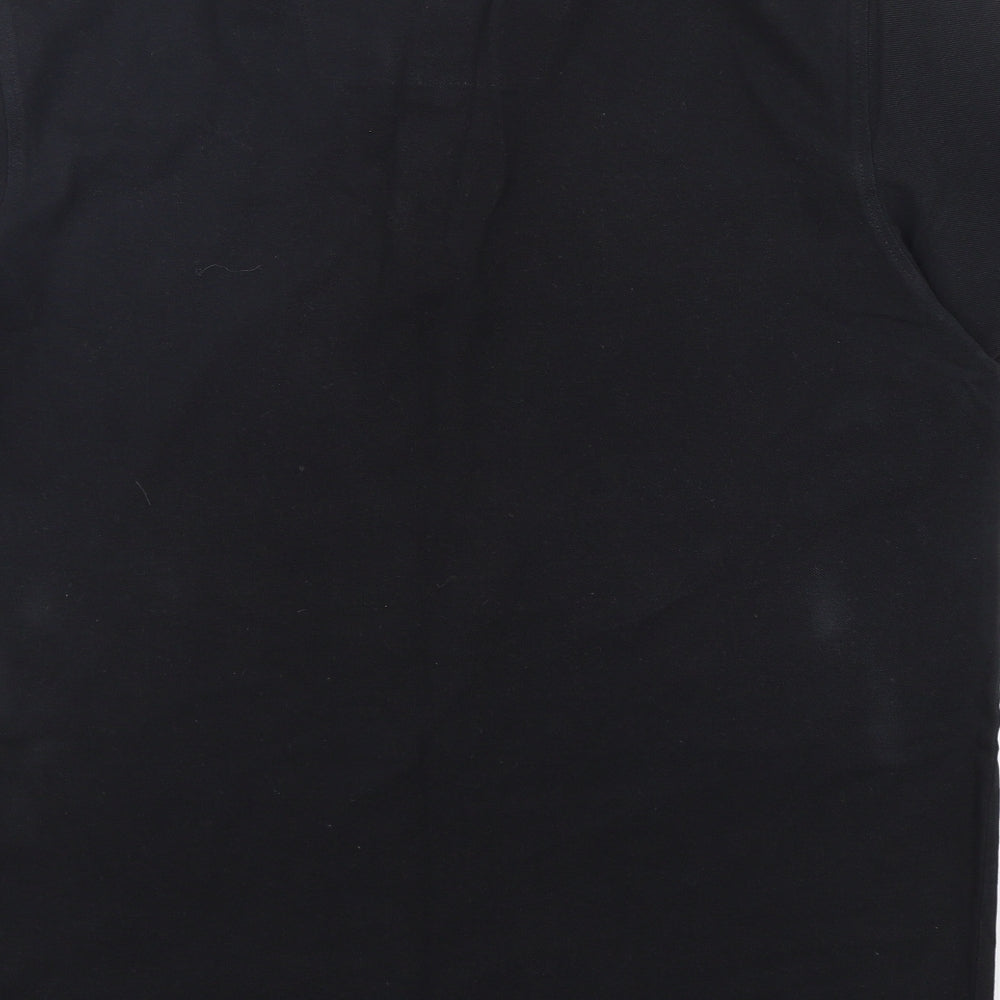 Jack & Jones  Mens Black  Cotton  Polo Size 2XL Collared