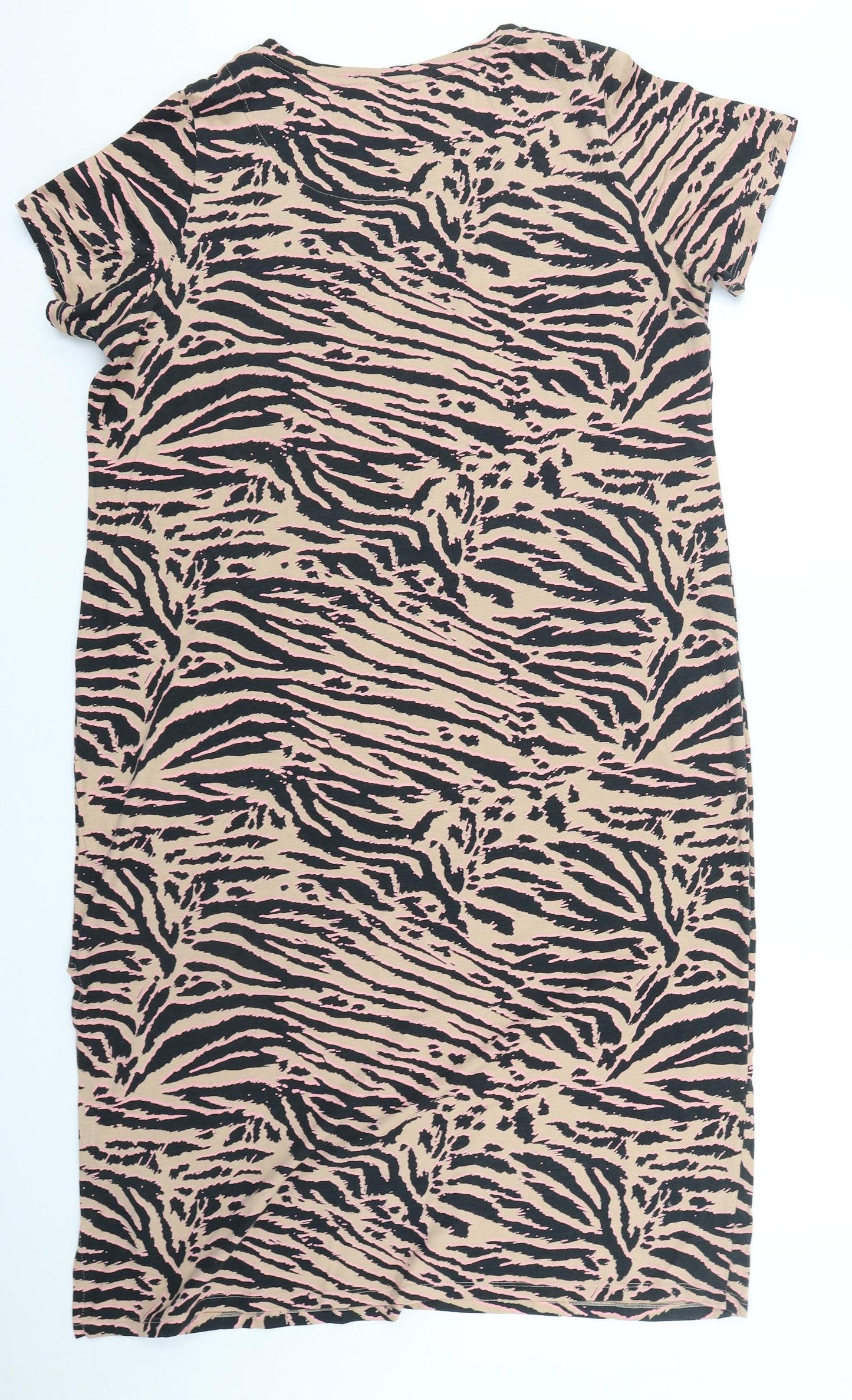 Marks and Spencer Womens Multicoloured Animal Print Cotton  Dress Size 16