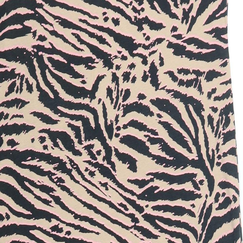 Marks and Spencer Womens Multicoloured Animal Print Cotton  Dress Size 16