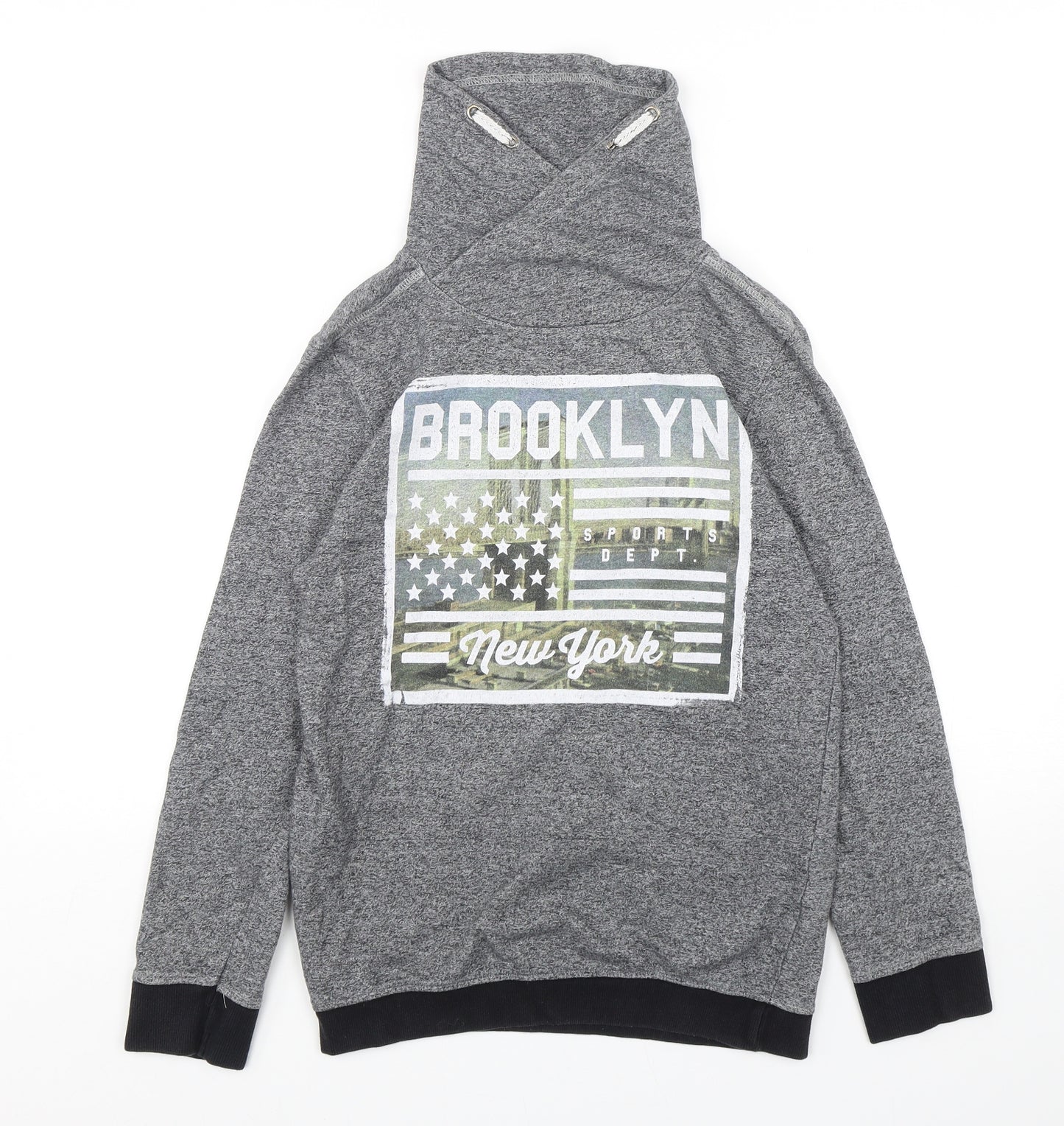 Rebel Boys Grey  Cotton Pullover Sweatshirt Size 12-13 Years   - Brooklyn