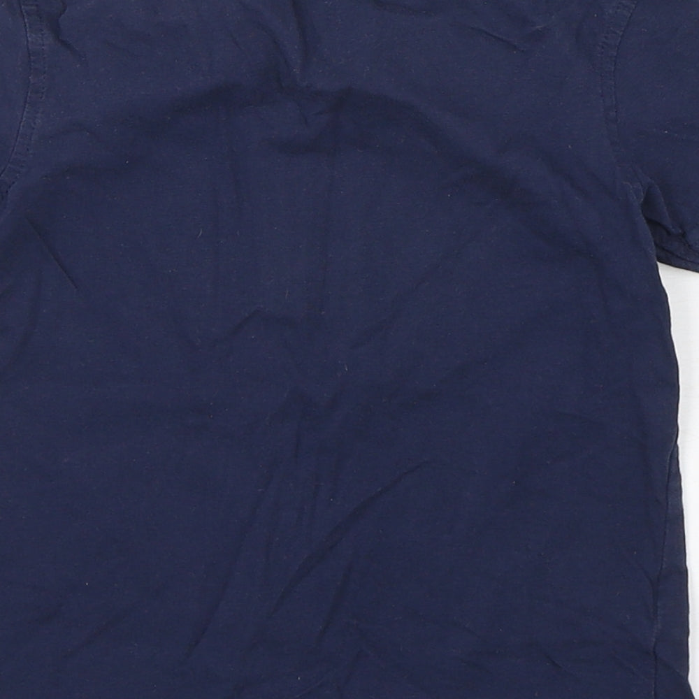 George Boys Blue  Cotton Basic T-Shirt Size 4-5 Years Round Neck Pullover
