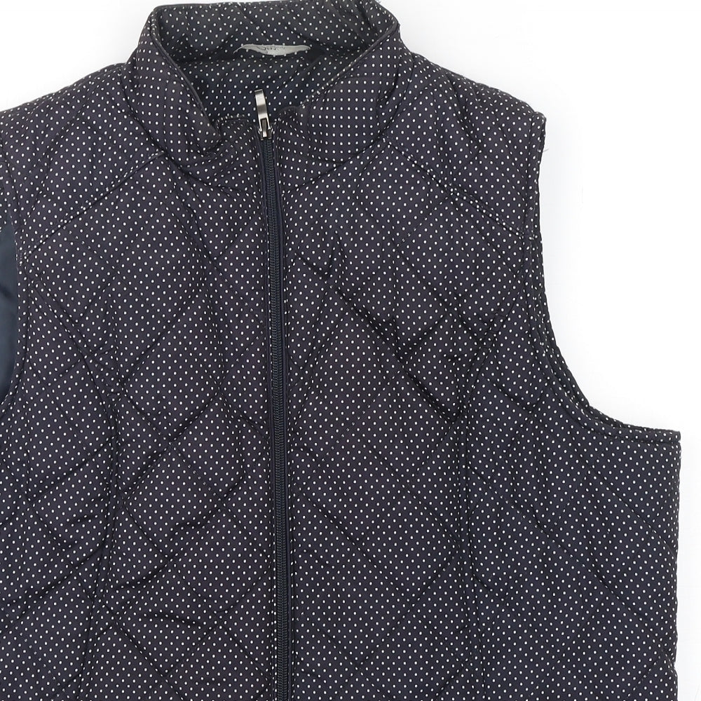 Bonmarché Womens Multicoloured Polka Dot  Gilet Coat Size 16