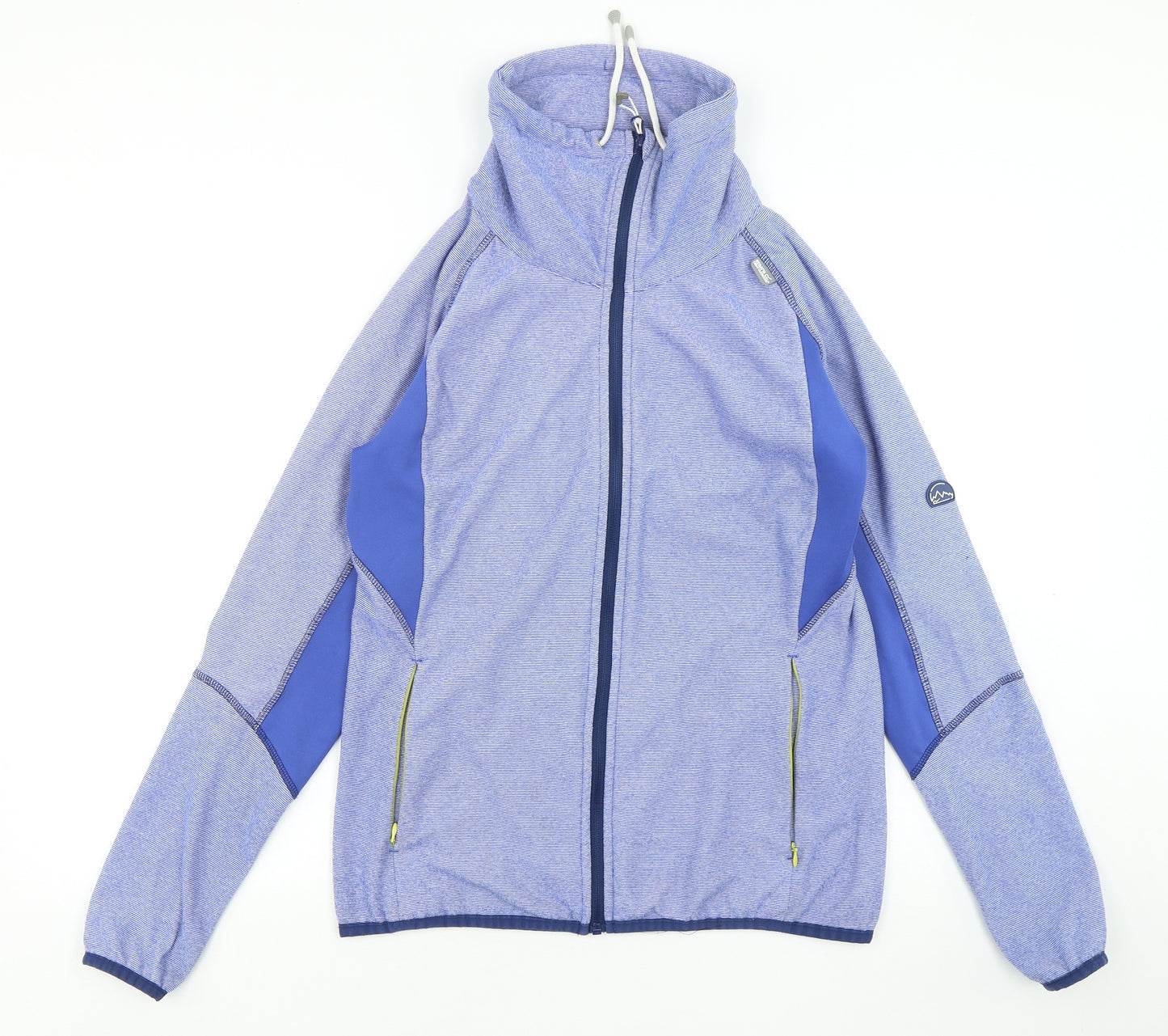 Regatta Womens Blue Striped Polyester Full Zip Sweatshirt Size 14
