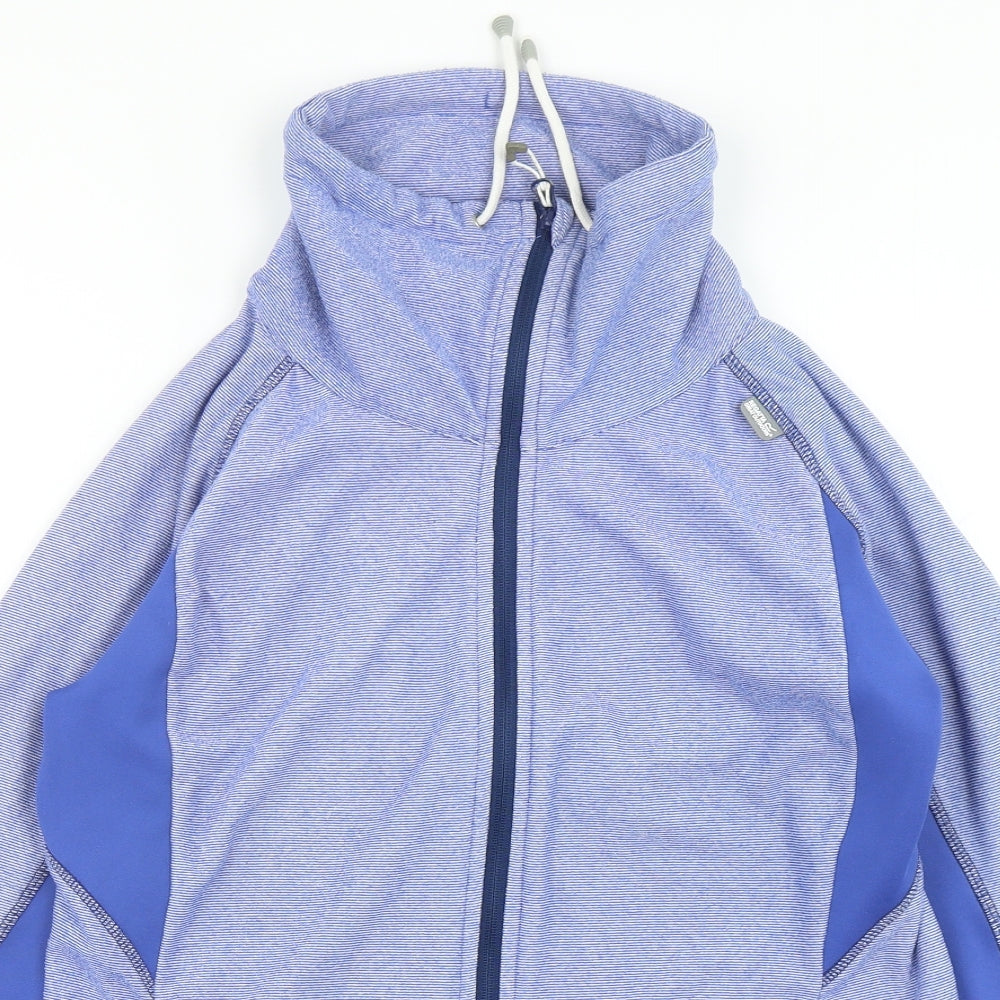 Regatta Womens Blue Striped Polyester Full Zip Sweatshirt Size 14