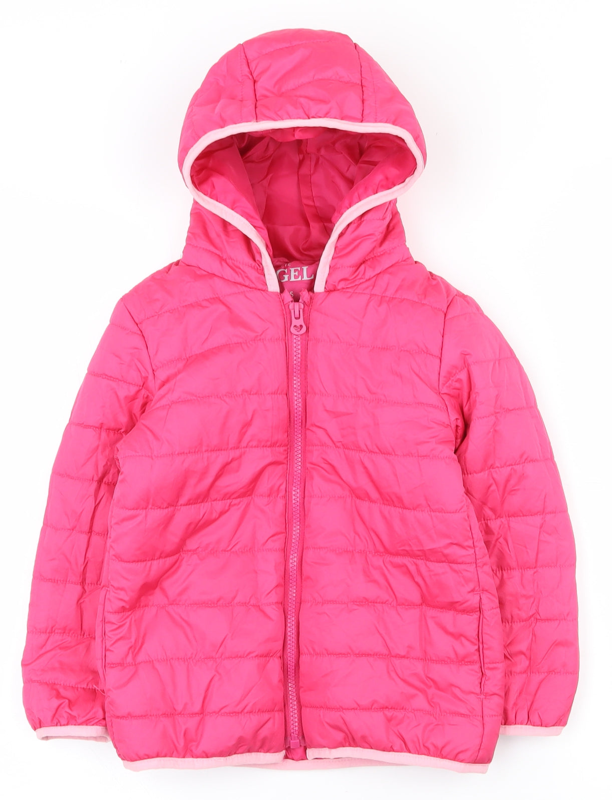 E-vie Girls Pink   Puffer Jacket Coat Size 5-6 Years  Zip