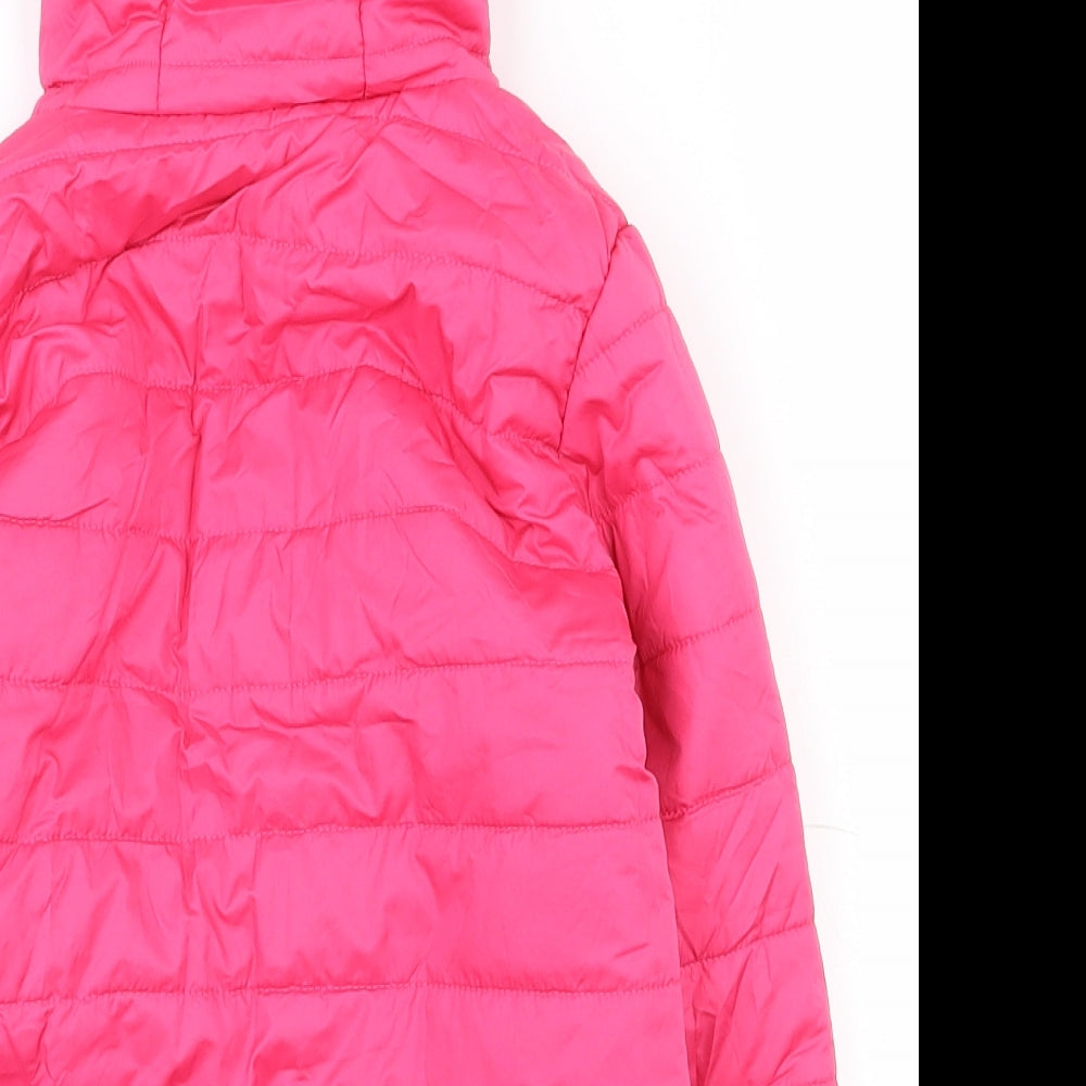 E-vie Girls Pink   Puffer Jacket Coat Size 5-6 Years  Zip