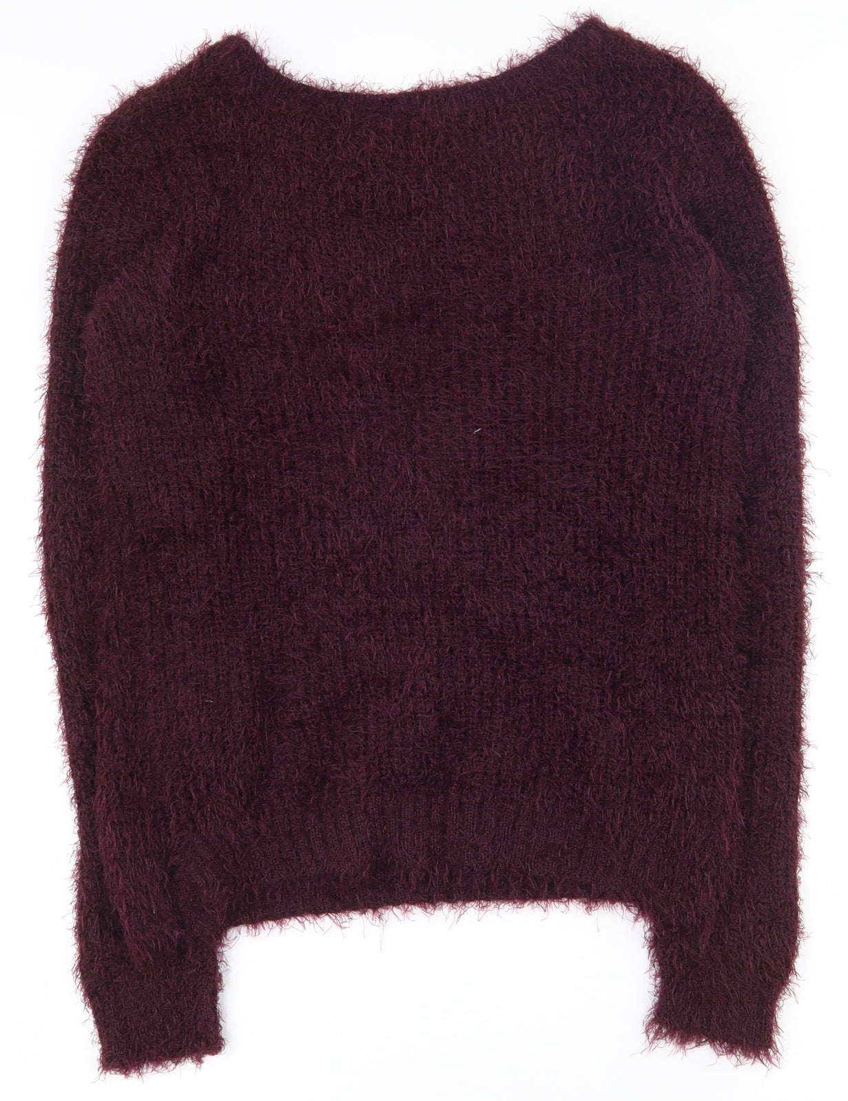 H&M Womens Purple Round Neck  Polyester Pullover Jumper Size XS