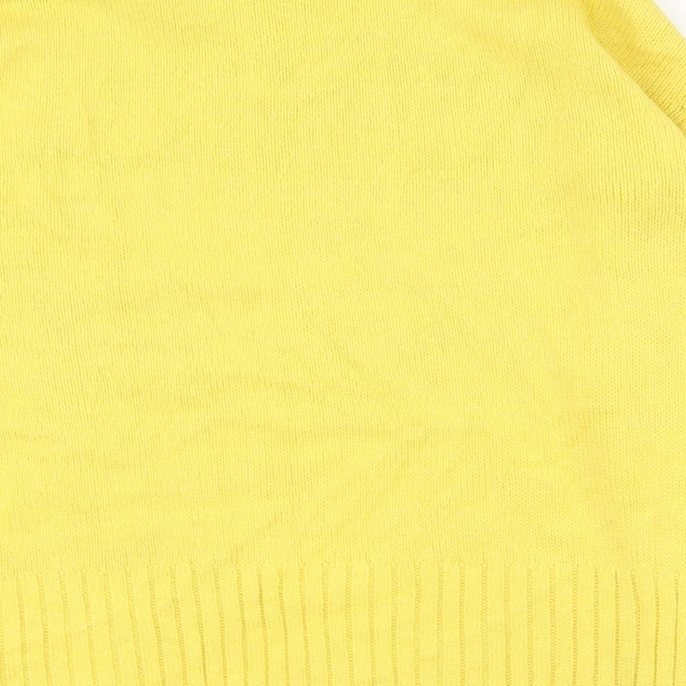 George Womens Yellow Crew Neck  Cotton Pullover Jumper Size 12
