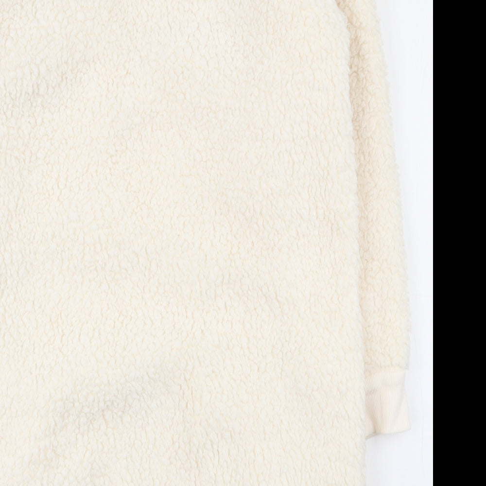 Marks and Spencer Womens Ivory  Polyester Top Robe Size S   - lounge wear, open