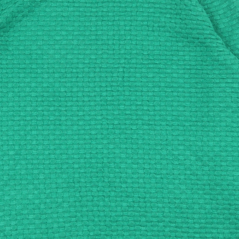 Per Una Womens Green Round Neck  Acrylic Pullover Jumper Size 14