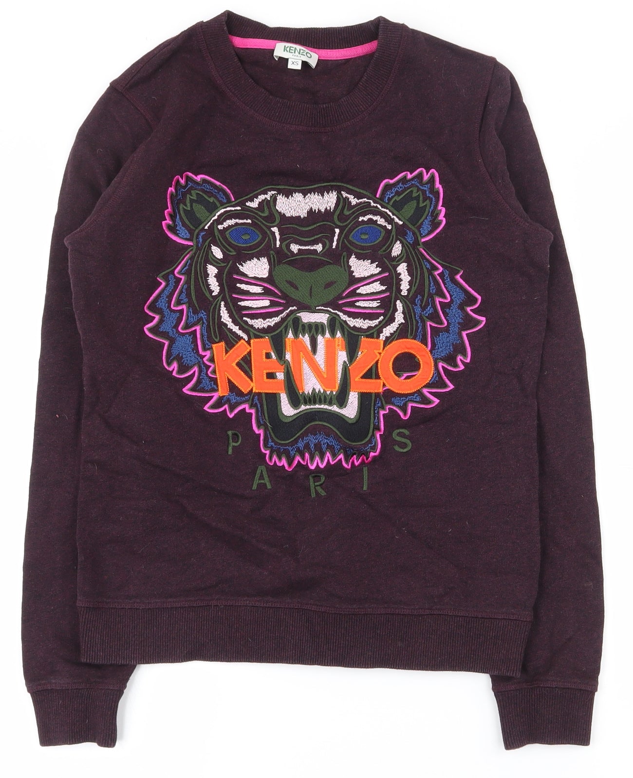 KENZO Womens Purple  Cotton Pullover Sweatshirt Size XS  Pullover