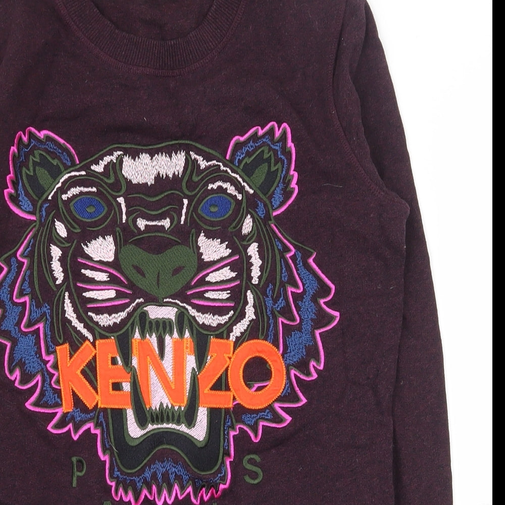 KENZO Womens Purple  Cotton Pullover Sweatshirt Size XS  Pullover