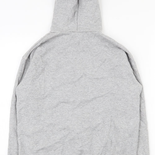 Preworn Girls Grey  Cotton Full Zip Hoodie Size S  Zip