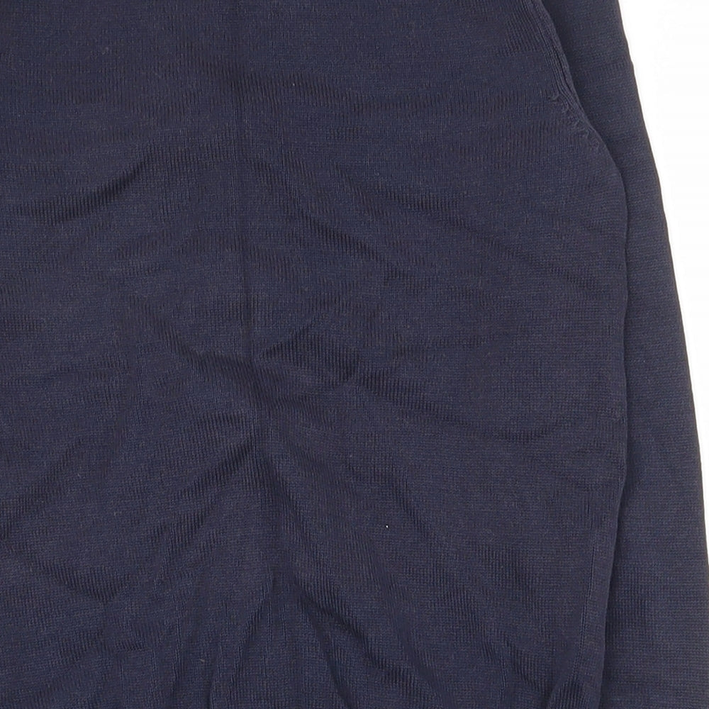 George Girls Blue V-Neck  Cotton Cardigan Jumper Size 5-6 Years  Button - School wear