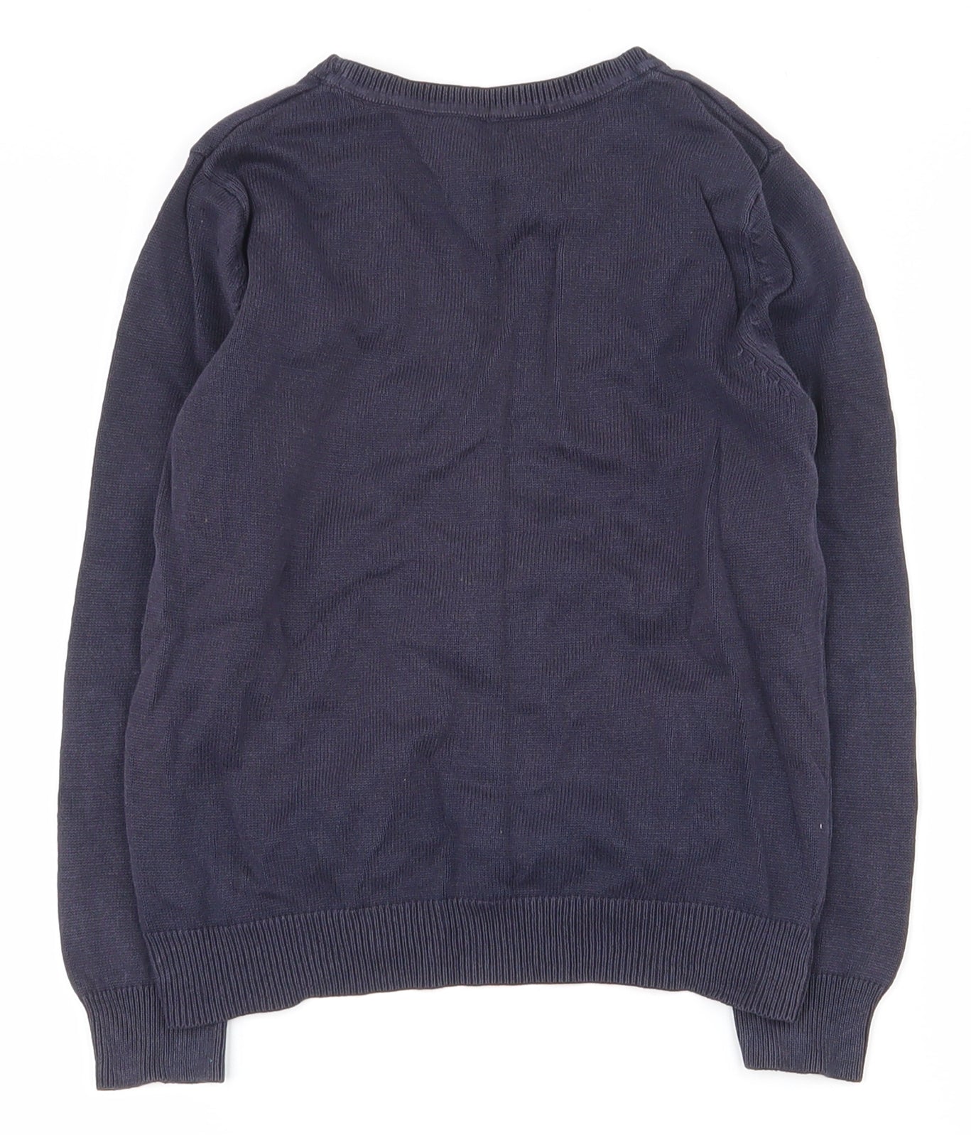George Girls Blue V-Neck  Cotton Cardigan Jumper Size 4-5 Years  Button - School wear