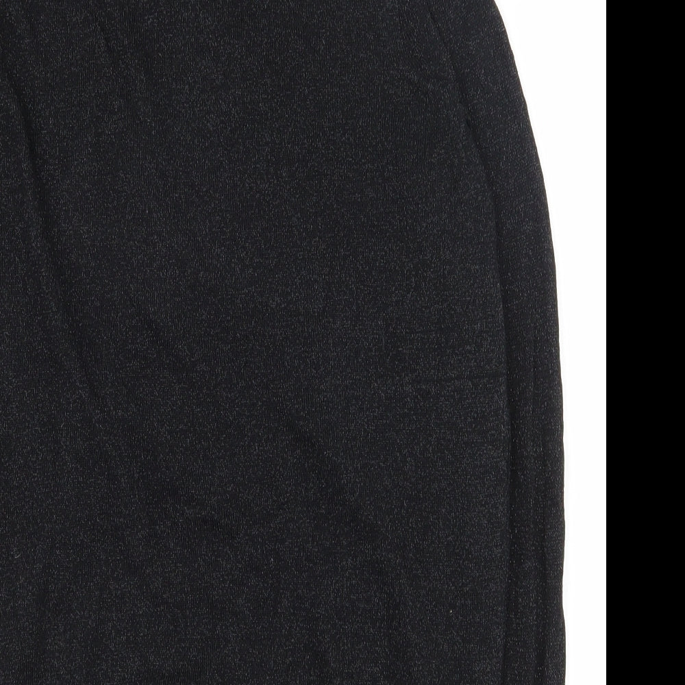 Preworn Womens Black Roll Neck  Viscose Pullover Jumper Size 14
