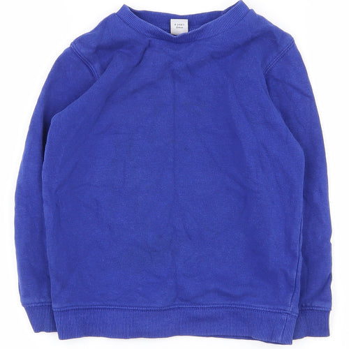 TU Boys Blue  Cotton Pullover Sweatshirt Size 4 Years  Pullover - School wear