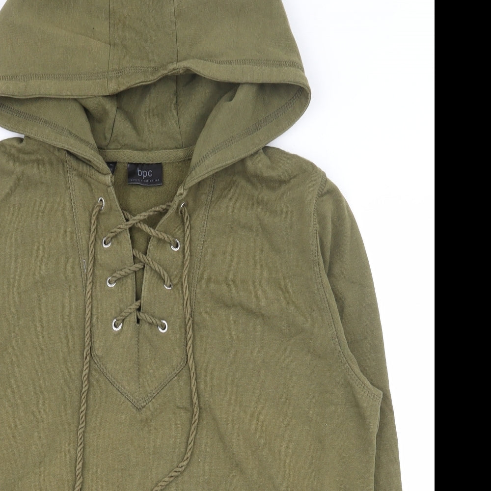 bonprix Womens Green  Cotton Pullover Hoodie Size M  Pullover