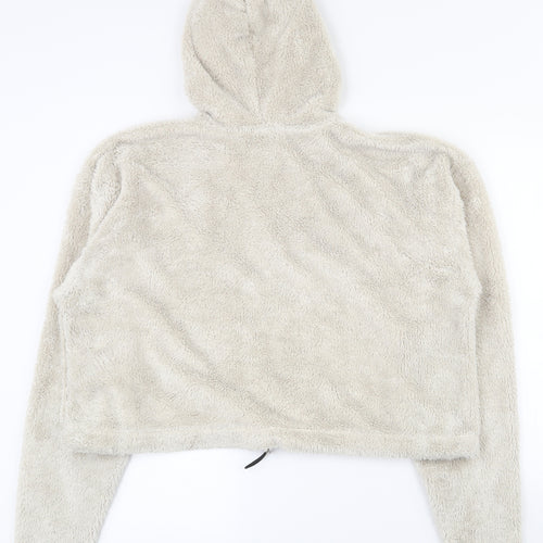 Topshop Womens Beige  Polyester Pullover Hoodie Size 10  Pullover