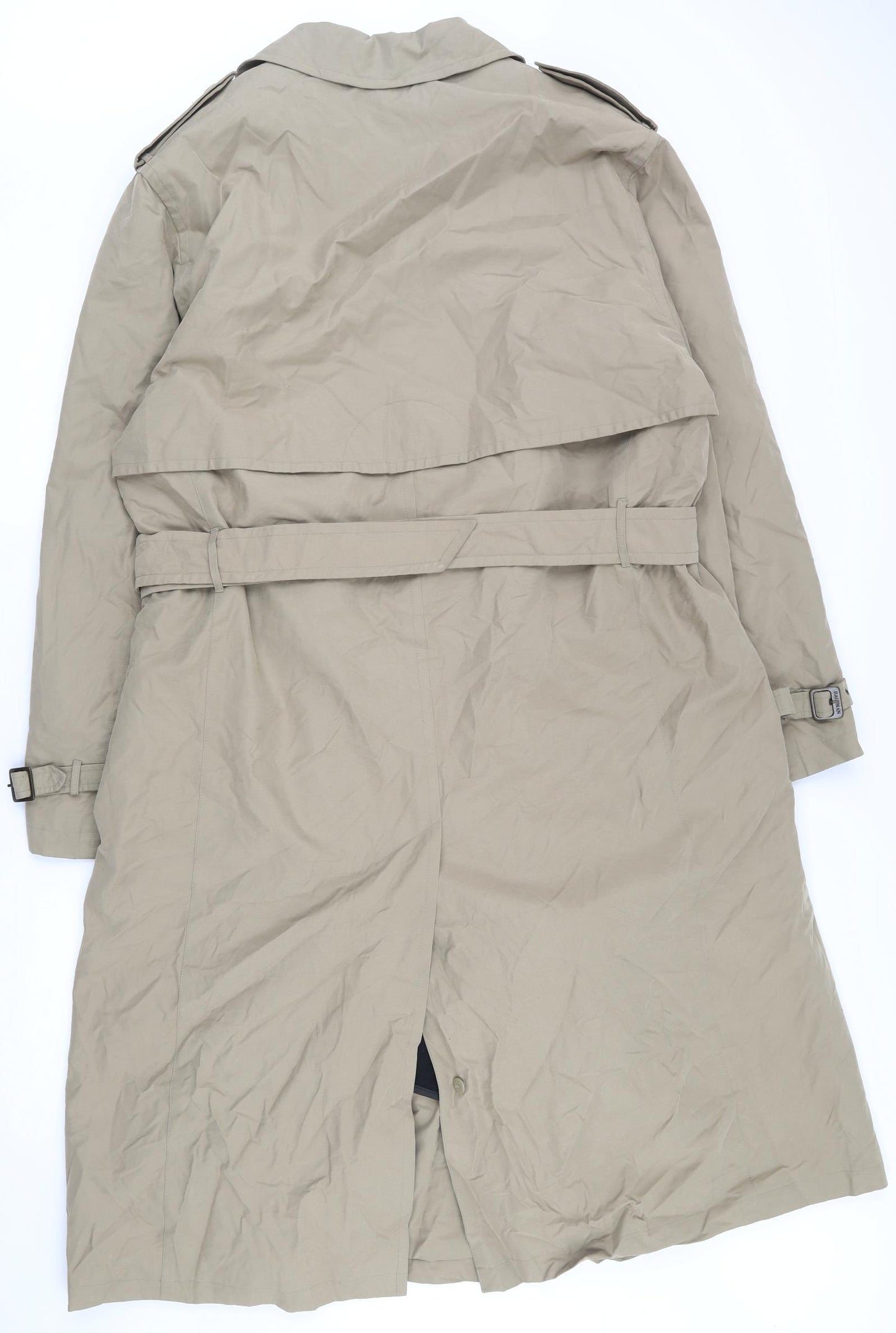 Rainman Mens Beige   Trench Coat Coat Size 40  Button