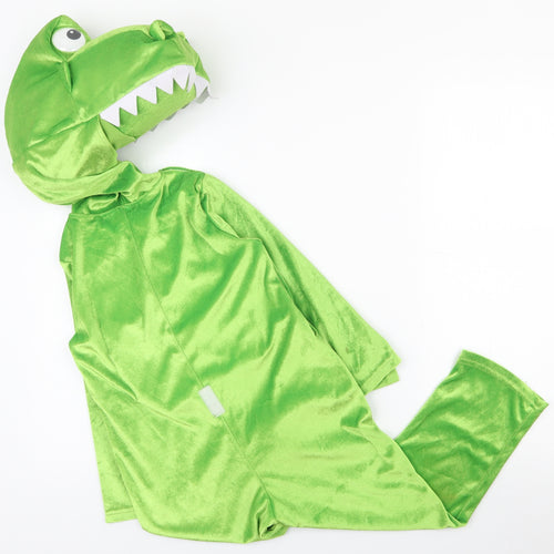 George Boys Green  100% Polyester  One Piece Size 5-6 Years  Hook & Eye - Toy Story Rex fancy dress costume