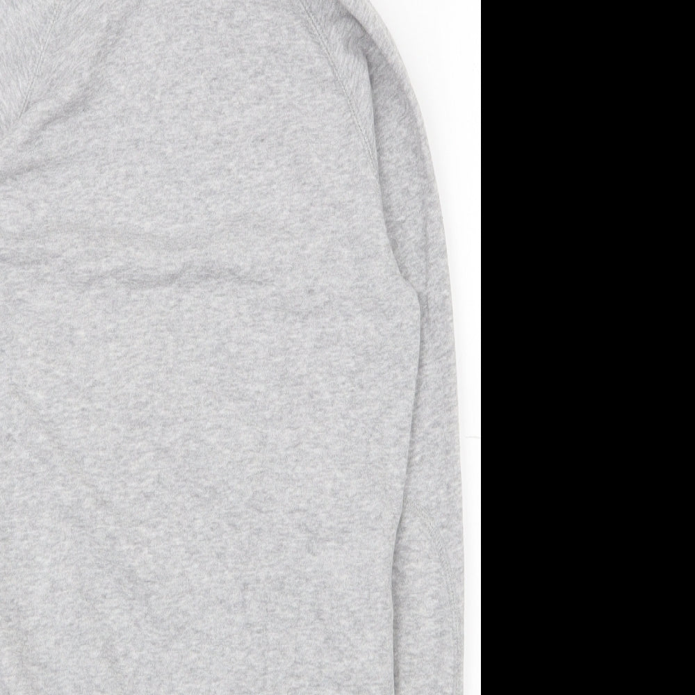 adidas Womens Grey  Cotton Full Zip Hoodie Size 8  Zip