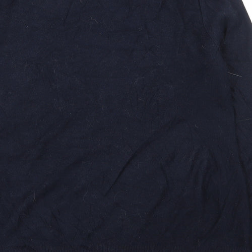 Nutmeg Womens Blue Round Neck  Acrylic Pullover Jumper Size 12