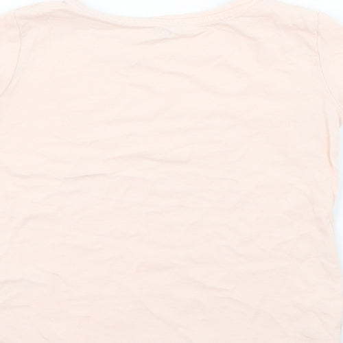 RTR Girls Pink  Cotton Pullover T-Shirt Size 5 Years Crew Neck