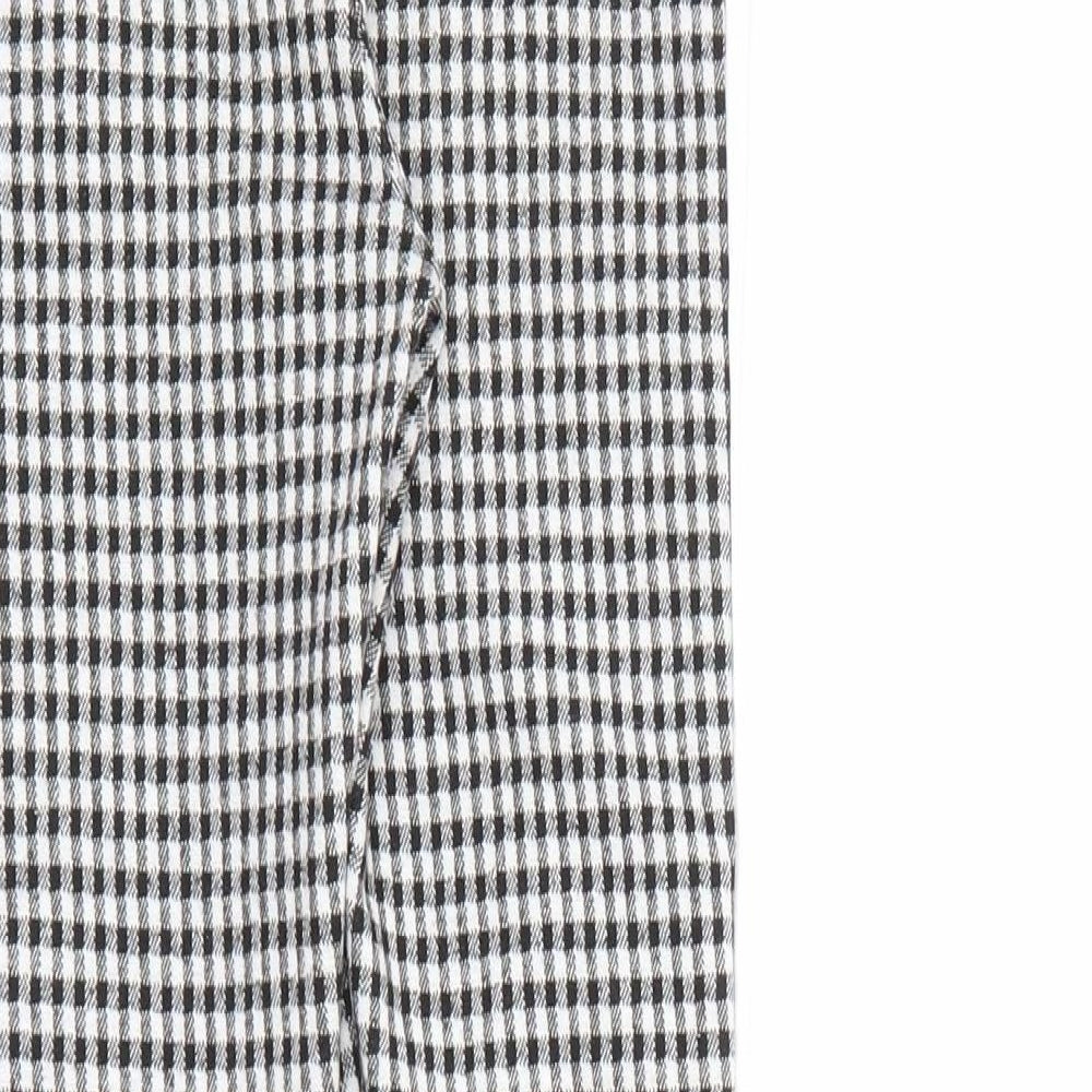F&F Girls White Gingham Polyester Carrot Trousers Size 7-8 Years  Regular