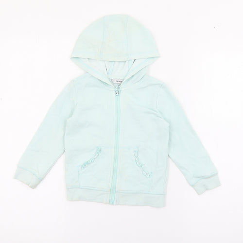 Geoger Girls Blue  Cotton Full Zip Hoodie Size 2-3 Years  Zip