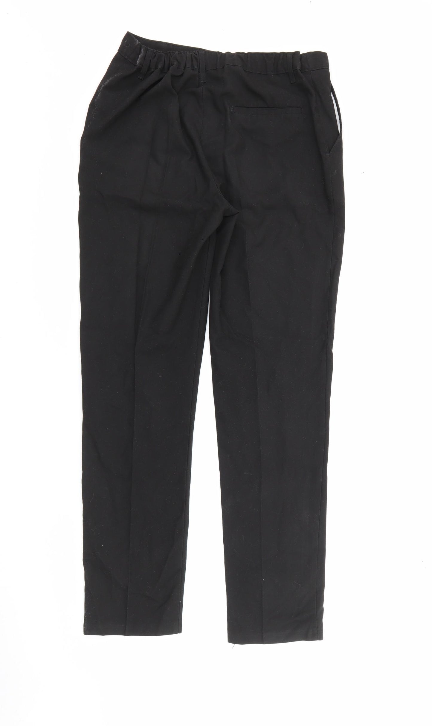 Marks and Spencer Boys Black  Polyester Dress Pants Trousers Size 14-15 Years  Regular Zip